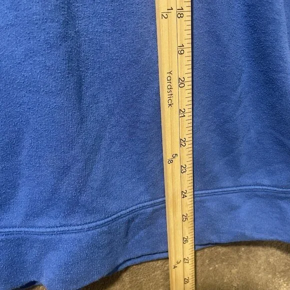 Victorias Secret PINK Shirt Womens Sz Large Sweatshirt Royal Blue Crewneck Long - Picture 4 of 5